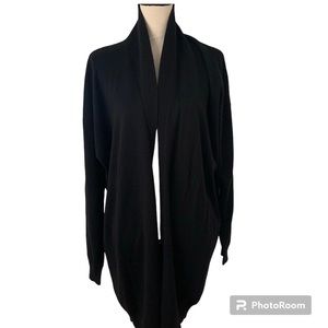 A+ New York SILK and CASHMERE long black oversized cardigan size 2